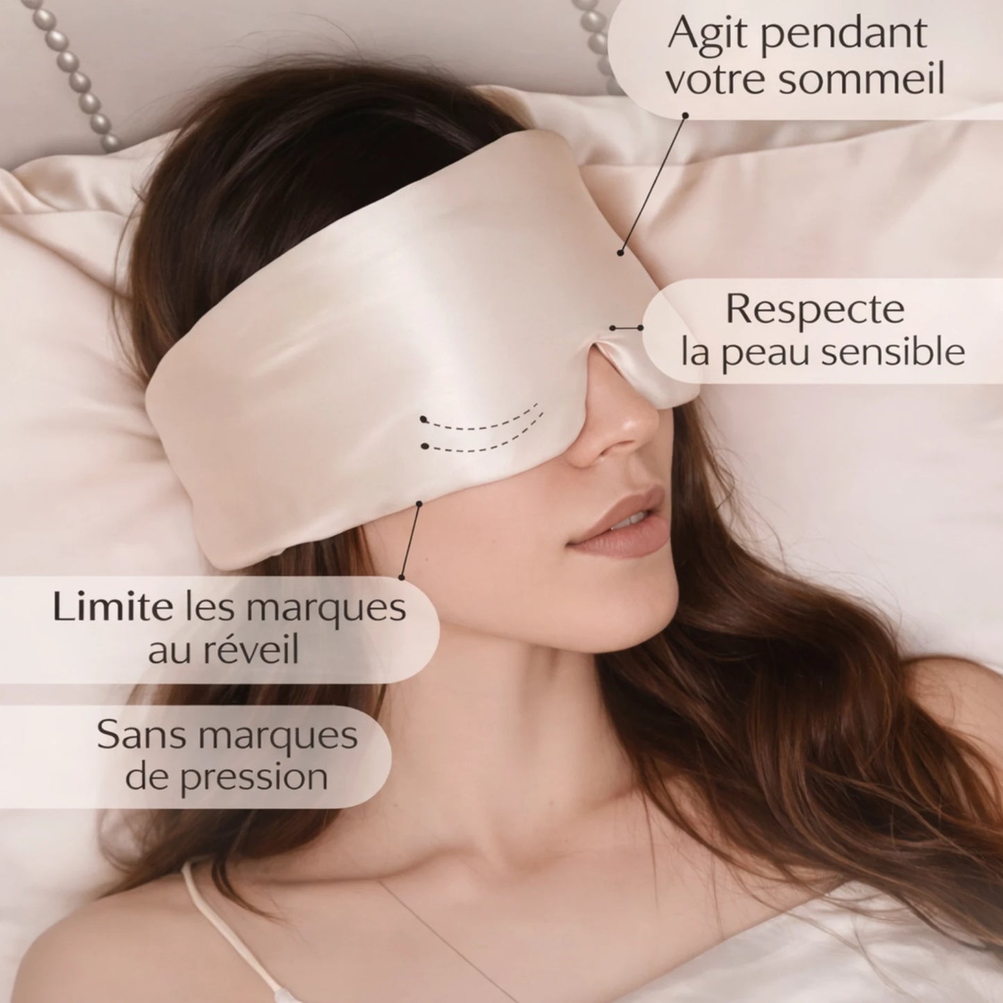 Masque de Nuit en Soie Naturelle Luuma